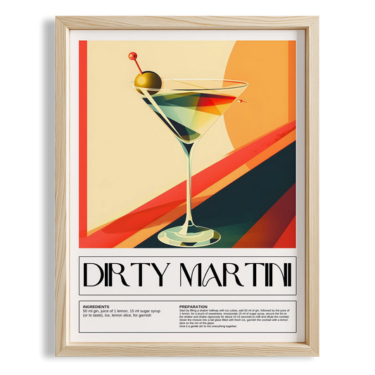 Dirty Martini Kokteyl Tarifi Mutfak Duvar Tablosu
