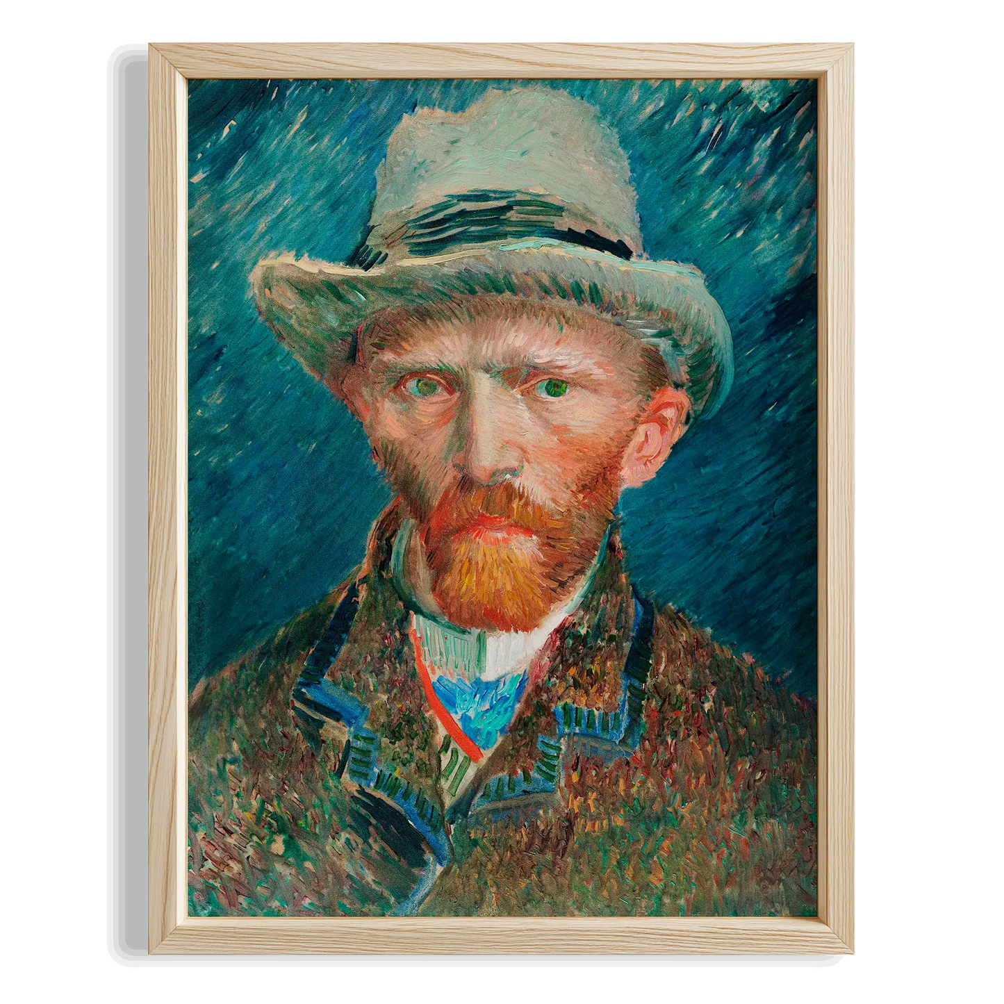 Yeşil Şapkalı Adam - Vincent Van Gogh Ahşap Duvar Tablosu