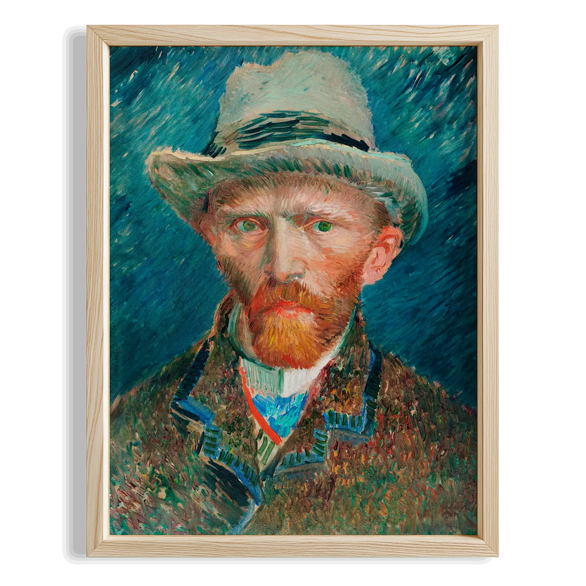 Yeşil Şapkalı Adam - Vincent Van Gogh Ahşap Duvar Tablosu