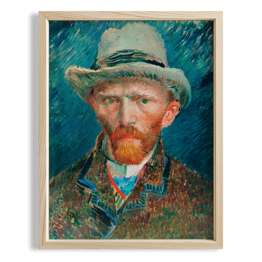 Yeşil Şapkalı Adam - Vincent Van Gogh Ahşap Duvar Tablosu