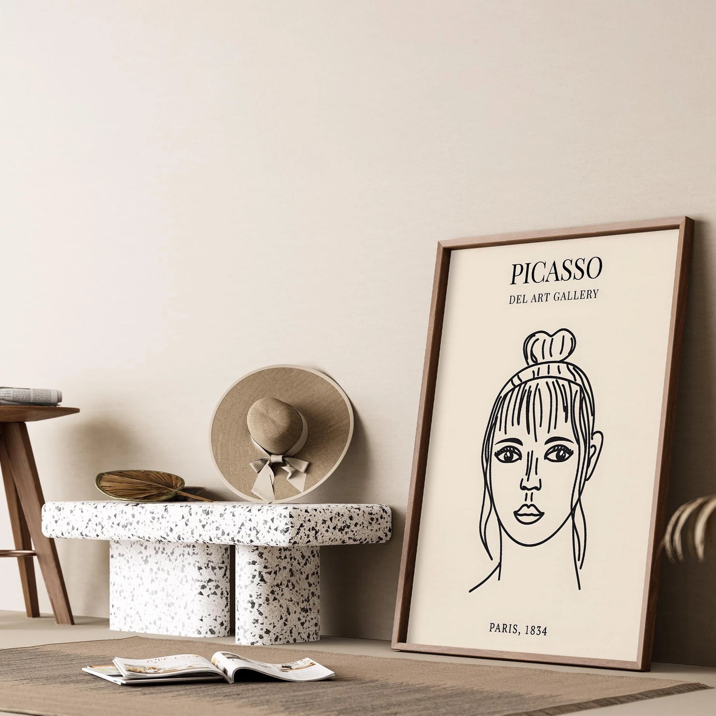 Matisse Kağıt Kesimleri Minimalist Çizgi Sanatı Estetik Kadın Portresi VII Duvar Tablosu