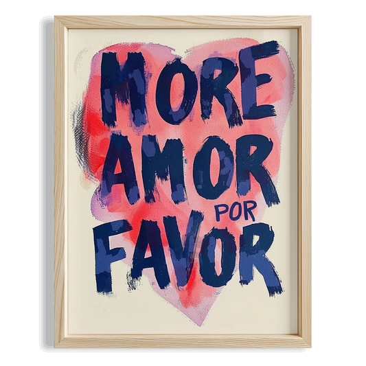 More Amor Por Favor Tipografi - Duvar Tablosu