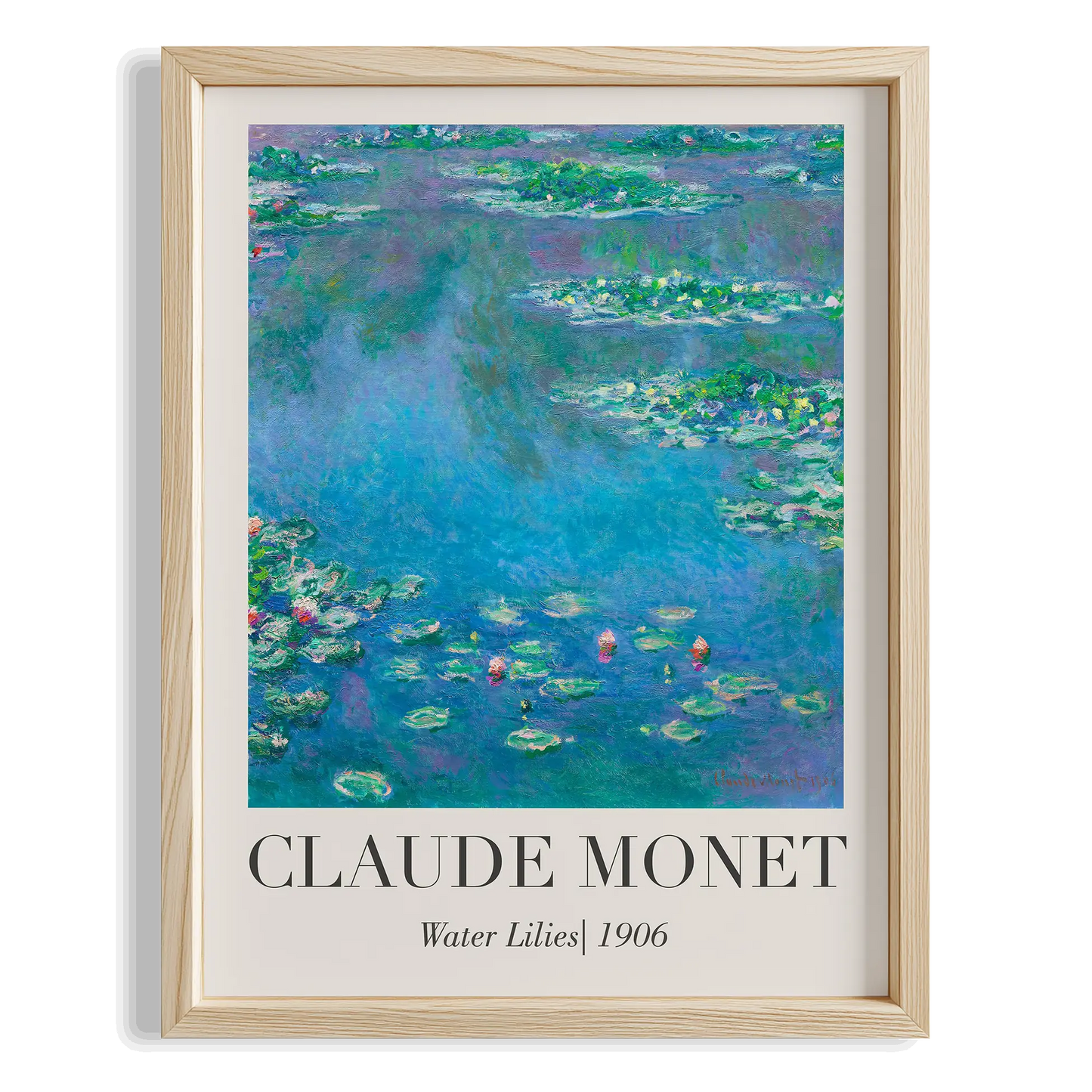 Nilüfer Göleti - Claude Monet Ahşap Duvar Tablosu