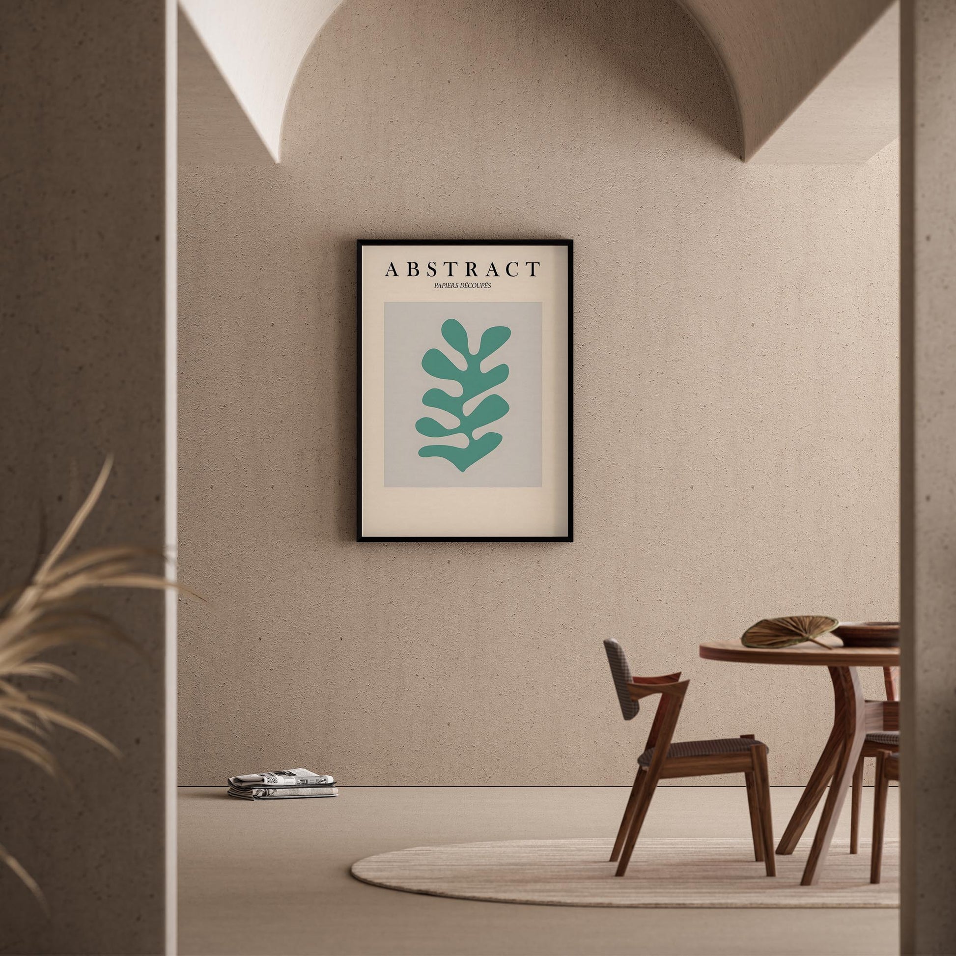 Matisse Kağıt Kesimleri Serisi Abstract Soyut Yaprak I Duvar Tablosu