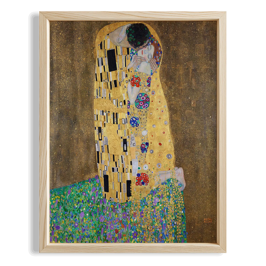 Öpücük (Detay) - Gustav Klimt Ahşap Duvar Tablosu