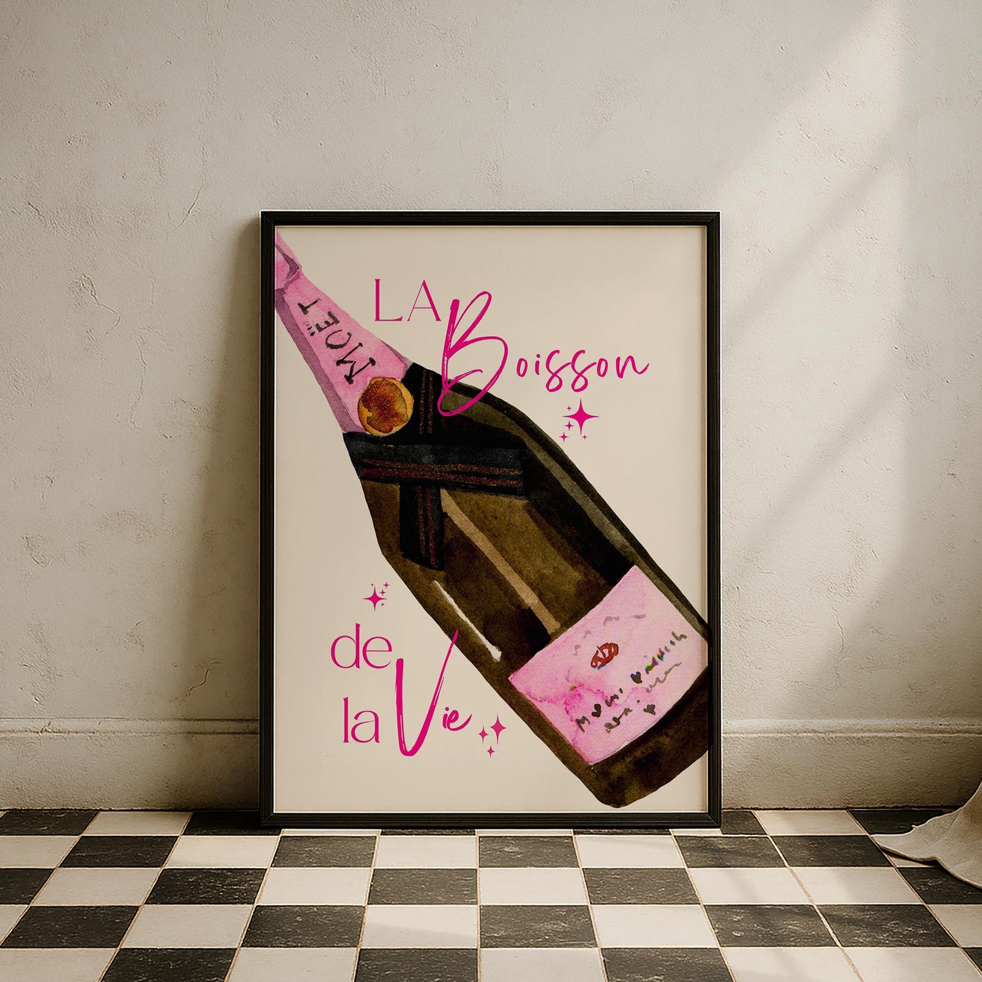 La Boisson de la Vie Şampanya Mutfak Duvar Tablosu