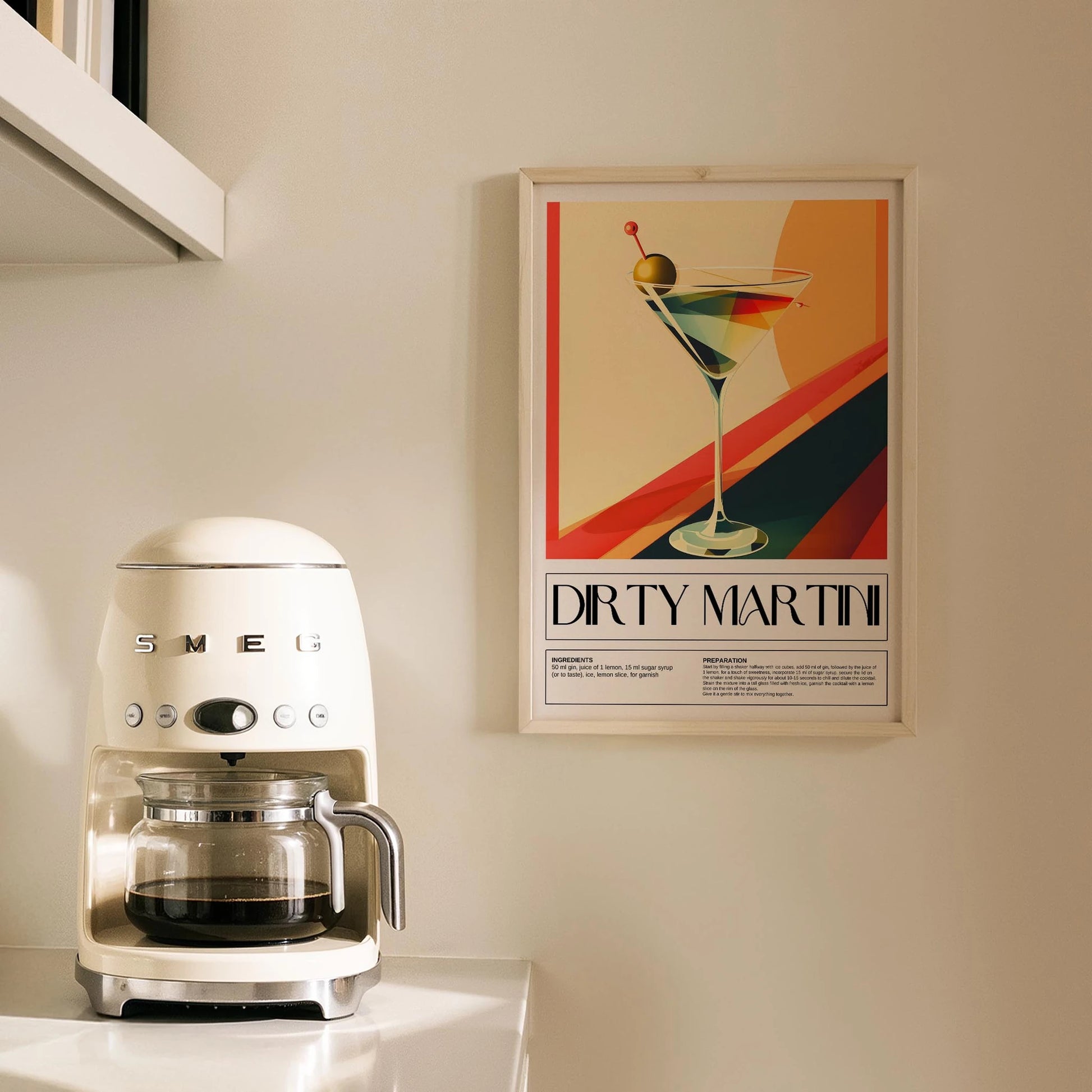 Dirty Martini Kokteyl Tarifi Mutfak Duvar Tablosu