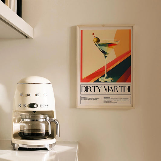 Dirty Martini Kokteyl Tarifi Mutfak Duvar Tablosu