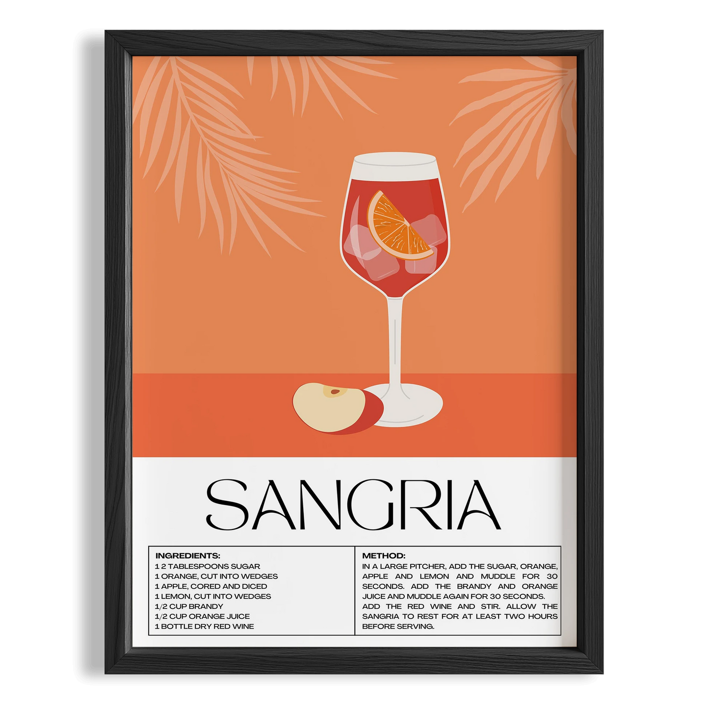 Sangria Kokteyli Retro Mutfak Duvar Tablosu