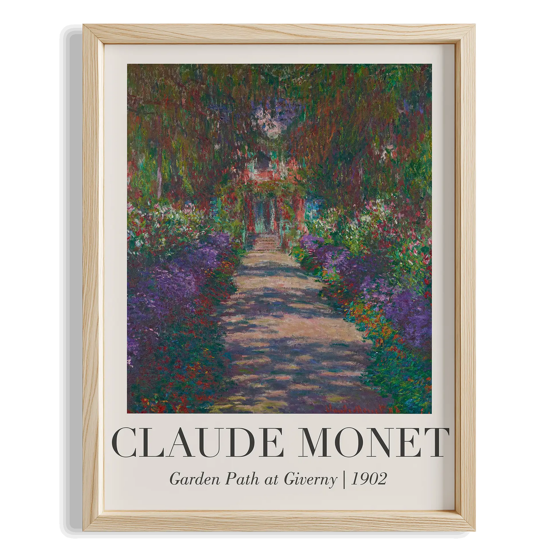 Bahçede Yürüyüş - Claude Monet Ahşap Duvar Tablosu