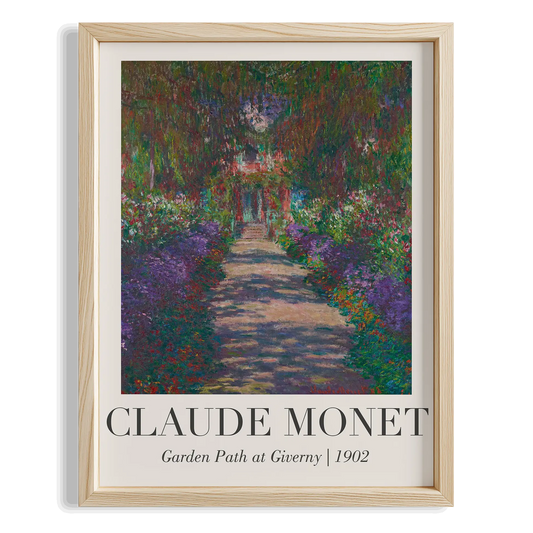 Bahçede Yürüyüş - Claude Monet Ahşap Duvar Tablosu
