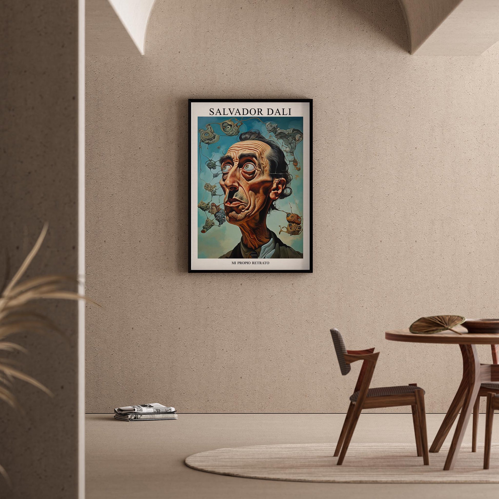 Salvador Dalí Portresi - Salvador Dali Ahşap Duvar Tablosu